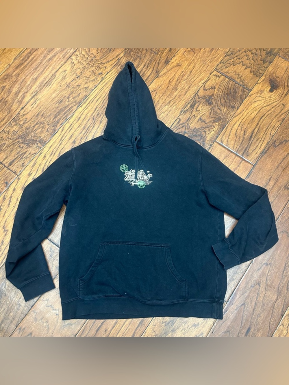 Alienlabs Black Graphic Pullover Hoodie Sweater‎